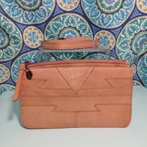 Lucky Brand Tan Leather Crossbody/Wristlet